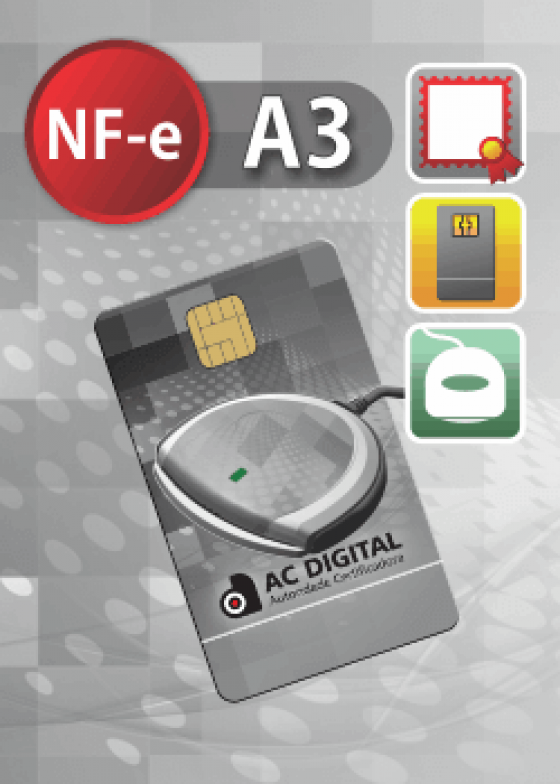 NF-e A3 em cartão e leitora